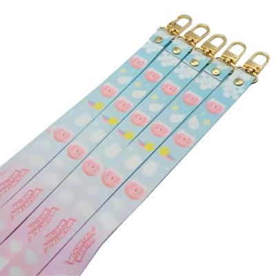 China Polyester Promotional Gift Customized Heat Transfer Printing Lanyard , Polyester Lanyards for sale