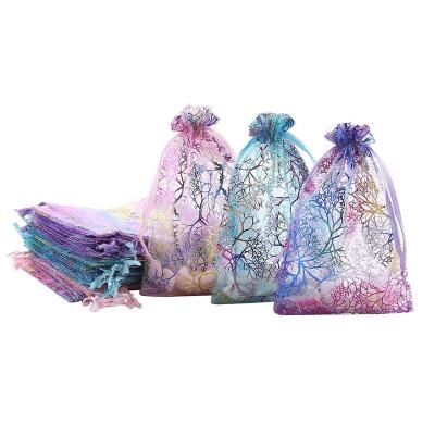 China Fashion Organza Jewelry Gift Bag 4x6 Inches With Drawstring Mesh Pouches Bags Favor For Wedding Party Baby Shower for sale