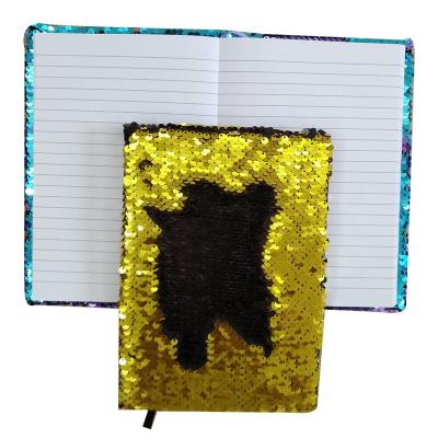 China Magical Glitter Hardcover Reversible Notebook with Many Color Designs for sale