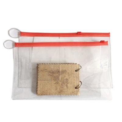 China Recyclable Custom Clear PVC Travel Kit Toothbrush Packing Bag Flat PVC Plastic Zipper Bag for sale