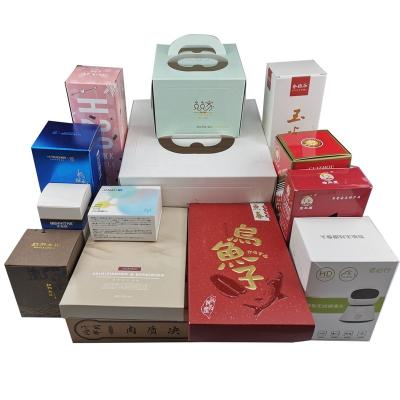 China Recycled Materials Food Cardboard Custom Folding Packaging BoxTuck Top Custom Printed Paper Box Packaging for sale