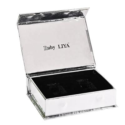 China Handmade Custom Silver Hardware Magnetic Closure Skin Care Packaging Make Up Cosmetic Bottle Box for sale