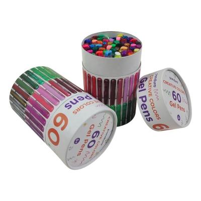 China Handmade Custom Logo Pen Gift Boxes Colors Pen Package Set With Round Box Gift Boxes for sale