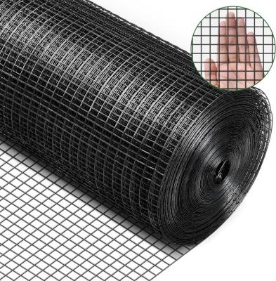 China Durable Black Hardware Cloth 1/2 Inch 48 in x 100 ft  PVC Coating Wire Mesh Rolls  Welded Chicken Wire Fencing for sale