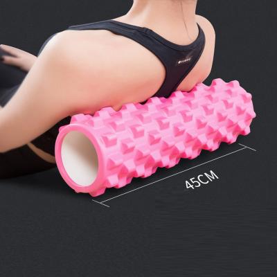 China Home Wolf Tooth Cavity Shaft Foam Yoga Column Deep Massage Exercise 45CM Muscle Relaxation Massage Stick Shaft for sale