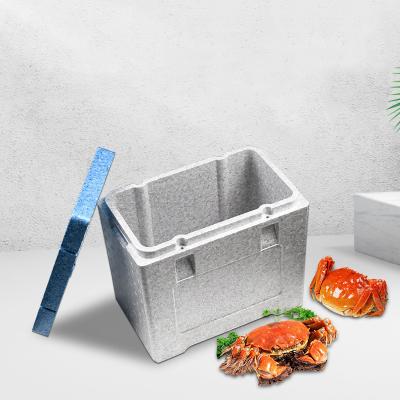 China Light weight waterproof outdoor PPE foam storage container cooler box durable camping PPE insulated cool box for fish delivery for sale