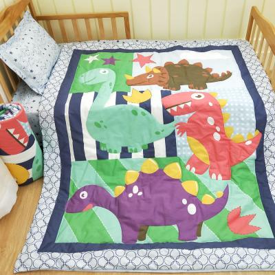 China Disposable OEM Custom Design OEKO-TEX CERTIFICATE Dragon 3pcs Cotton 3pcs Kindergarten Kindergarten Bedding Set 100% for sale