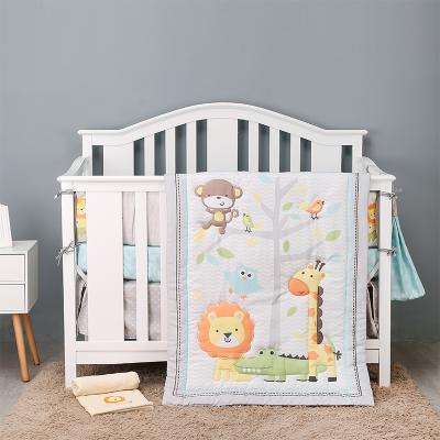 China Anti-pilling Newborn Bedding Set Baby Sheet Bedding Crib Set 3pc 4pc 6pc for sale