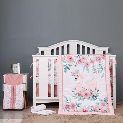 China Anti-pilling Newborn Bedding Set Baby Sheet Bedding Crib Set 3pc 4pc 6pc for sale