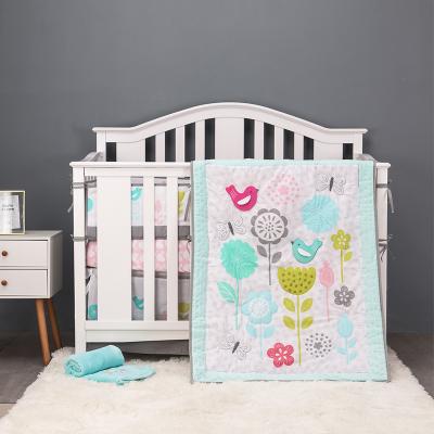 China Disposable Baby Crib Bedding Set Crib Standard Size Super Soft For Baby 4pc 5pc 6pc for sale