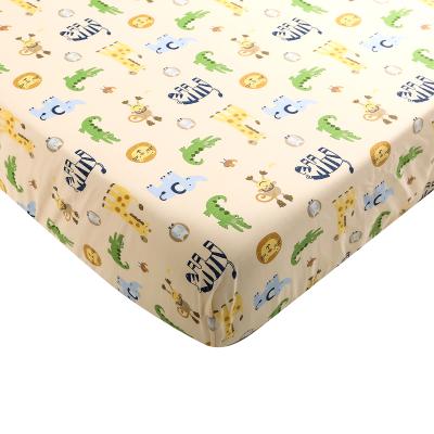 China Disposable 100% Cotton Crib Fitted Sheet For Newborn Baby for sale