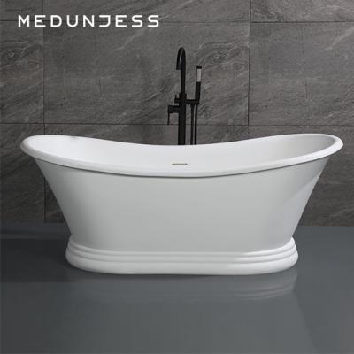 China Easy Clean Freestanding Solid Surface Bathroom Sink Shower Bathtub Adult Soaking Bathtub Stone for sale