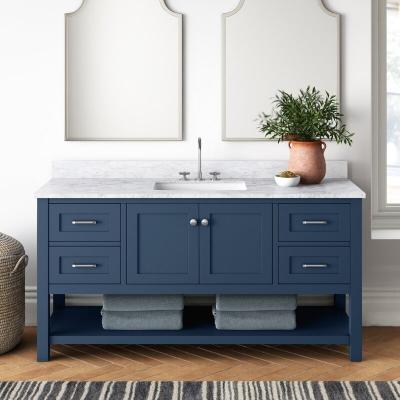 China Modern Bathroom Vanity Fancy Bath Vanity Solid Wood Cabinet for sale