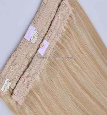 China Straight Top Halo Hair Supplier In Alibaba 8A Quality Online Shopping USA Market Flat Weft Hair for sale