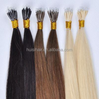 China Wholesale hot sale keratin protein hair products 45cm-55cm straight micro link ring nano hair extension dropshipping for sale