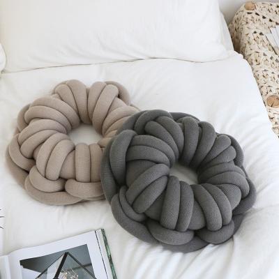 China KLE Round Knot Anti-Static Cushion Popular Ins Decoration Handmade for sale