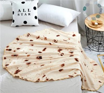 China JB Anti-bacteria flannel fluffysuper soft and cozy blanket picnic fleece bedspread 150*200 cute tortilla blanket for sale