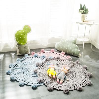 China Weave Around Floor Carpet Blankets Living Room Home Blanket Rug For Kids Children Bedroom for sale