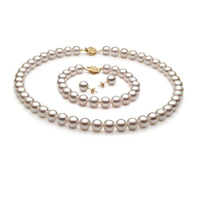 China FASHIONABLE Shell Pearl Necklace Bracelet & Bead Stud Jewelry Set for sale