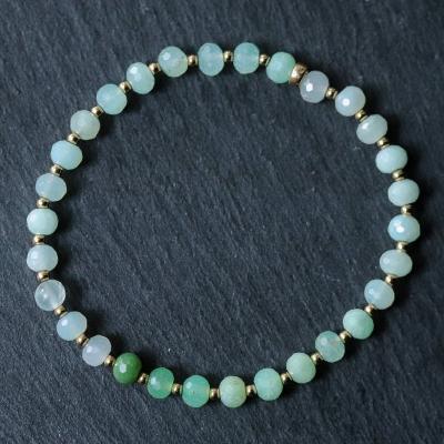 China Vintage Healing Energy Gemstone Jewelry Chrysoprase Stretch Bracelet for sale