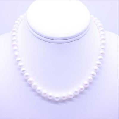 China Large Chunky Minimalistic Pearl Necklace 8mm Freshwater Pearl Necklace Pearl Necklace Trendy White Pearl Necklace Large for sale