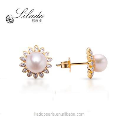 China Romantic Earring 925 Sterling Silver Earrings With Freshwater Pearl Very Good Quality for sale