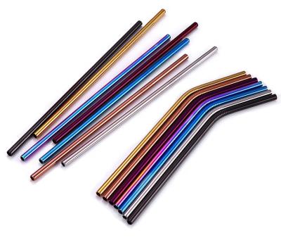 China Bent Safety Drinking F304 Purple Rainbow 20oz 215*6mm Edible Straws Set Viable Colorful Black Blue Straight Metal Stainless Steel Edible Straws for sale