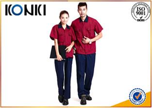 China Durable Custom Professional Work Uniforms in red color for engineers for sale