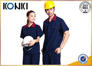 China Safety Work Custom Work Uniforms , Factory Worker Uniform Shirts With Short Sleeve for sale