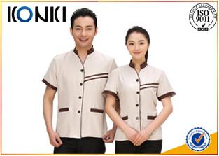 China Colores femeninos y masculinos del trabajo hecho a mano del hotel del uniforme delicado del personal diversos en venta