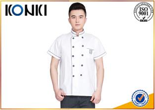 China Los uniformes de encargo del cocinero del cocinero del algodón con el restaurante del logotipo del bordado uniforman las camisas en venta