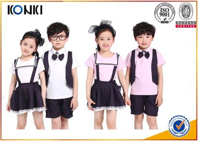 China Summer Lapel Embroidered School Uniform For Primary School Students for sale