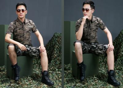 China Custom short Sleeves Military Dress Uniforms Army Camouflage Clothing for sale