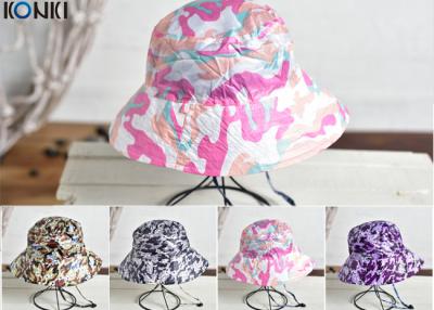 Chine La coutume d'impression de camouflage couvre le chapeau floral de seau de tissu en nylon de chapeaux à vendre