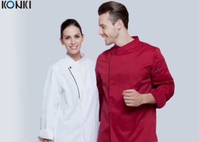 China Long Sleeve Western Style Hotel Chef Uniform / White Chef Coat for sale