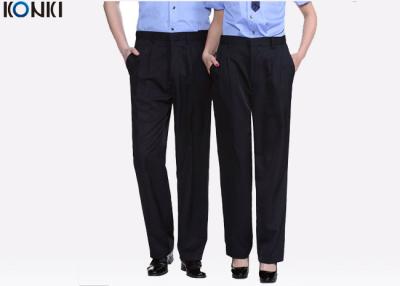 China Polyester Cotton Womens / Mens Black Pants For Security Guard Clothing for sale