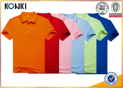 China Polo de encargo colorido de los hombres con el logotipo de la impresión del transferencia de calor/de seda de pantalla en venta