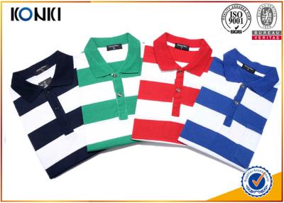 China Fashion Style Custom Polo Shirt Classic Mens 100% Cotton Yarn Dyed Stripe for sale