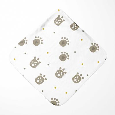 China Online Store High Quality Factory Supply Gold Star Blanket Cute Newborn Bamboo Hypoallergenic Cotton Printing Hooded Baby Bath Towel for sale