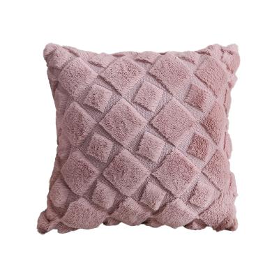 China PORTABLE Style Minimalist Geometric Square Chair Cushion Living Room Bedroom Office Soft Plush Pillow Case for sale