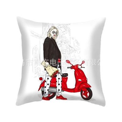 China PORTABLE Factory Direct Valentine's Day Pillow Love Digital Printing Car Office Peach Skin Pillowcase Cushion Pillow Cover for sale