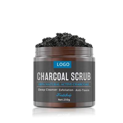 China Exfoliator OEM Korea Beauty Natural Organic Pure Bamboo Charcoal Face Body Care Scrub for sale