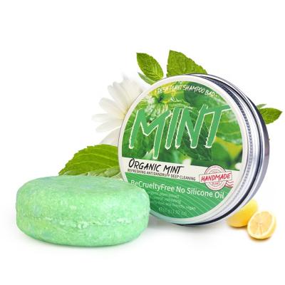 China Private Label Nourishing Natural Organic Scalp Hair Loss Treatment Bar Soap Base Cleansing Mint Shampoo for sale