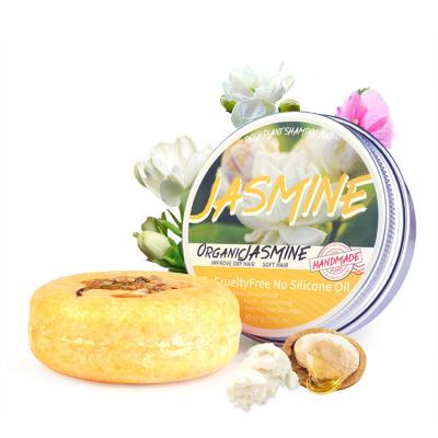 China Wholesale Jasmine Solid Shampoo Bar Natural Non-silicone Base Cleansing Herbal Soap For Dandruff Hair for sale