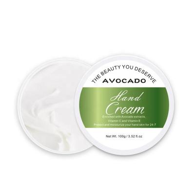 China Custom Natural Avocado Antibacterial Whitening Organic Shea Butter Vitamin C Hand Softening Cream for sale