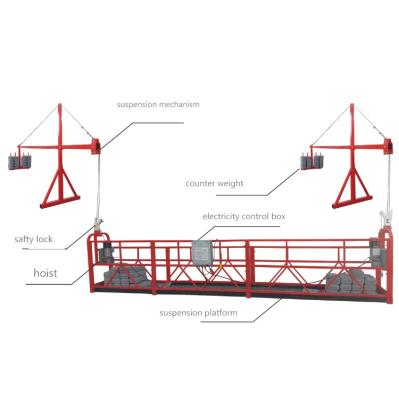 China Chinese Cradle Construction ZLP630 Suspended Platform Electrical Steel Gondola Construction Equipment for sale