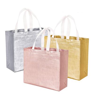 China Brilliant Reusable Grocery Pla Handled Biodegradable Biodegradable Folding Shopping Non Woven Tote Bags With Handle for sale