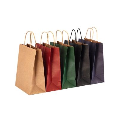 China Biodegradable Reuse Kraft Paper Bags Food Customization Paper Bag With Different Size for sale