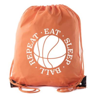 China Custom Handled Polyester Basketball Drawstring Backpack Bag for sale