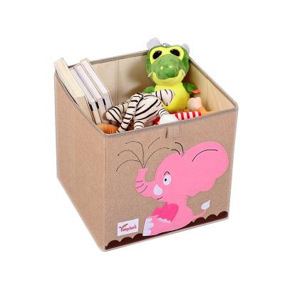 China High Quality Viable Folding Cartoon Cloth Toy Child Storage Bag Box New Organizer for sale